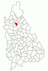 Location in Dâmbovița County