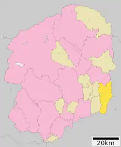 Location of Motegi in Tochigi Prefecture