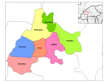 Ouarkoye Department location in the province