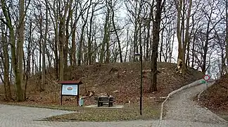 Mound of Mecklenburg Castle in Dorf Mecklenburg