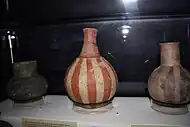 Polychrome stripped vessel