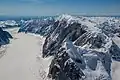 Ruth Glacier, Mt. Dickey, and Mt. Barrille (bottom)