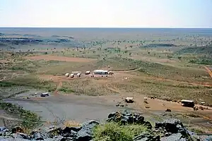 Original exploration camp. The "dongas" to accommodate extra staff during the "proving of reserves stage" were added in 1964.