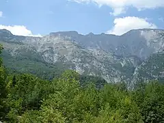 Landscape of Jakupica, Solunska Glava at far right