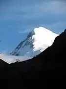 Mt. Jomolhari at dawn from Thangthangkha camp