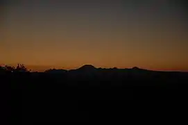 View from Palo Cedro of Sunrise over Mount Lassen (September 2007)