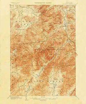 The Mount Marcy area of New York State in 1892 in a 15-minute quadrangle at 1:62,500.