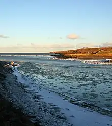 Mouth of Blanda river emptying into Húnaflói, November 2007