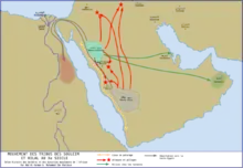 Map depicting the migration of Banu Hilal and Banu Sulaym from Arabia to Egypt