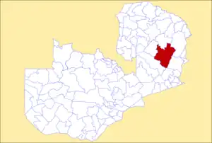 District location in Zambia