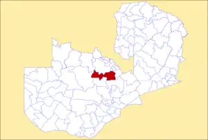 District location in Zambia