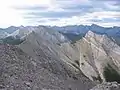 South and west peaks from the summit of the north peak