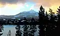 Mt. Burnham's east aspect across Arrow Lake from Halcyon Hot Springs Resort