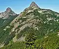 East aspect of Huckleberry Mountain, with Mount Thomson to left.