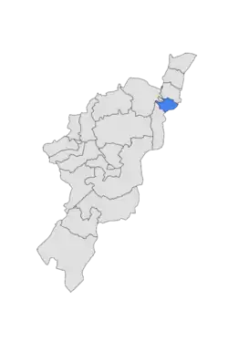 Map of Adamawa State highlighting Mubi South