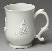 Bow porcelain mug, 1750s