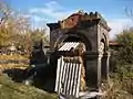 A tomb/monument at a cemetery directly across the street from Saint Gevork Monastery