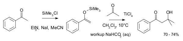 Mukaiyama aldol between two ketones