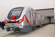 Railcars of the Mumbai Metro in 2010.