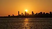 Skyline of Walkeshwar during sunset