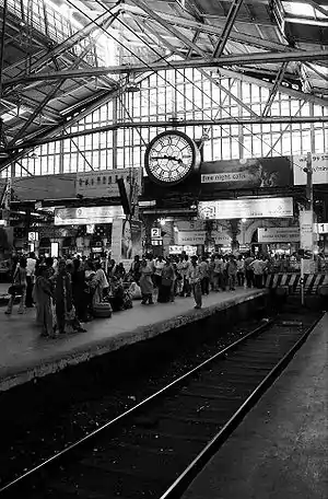 Station platform in Mumbai