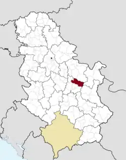 Location of the municipality of Despotovac within Serbia