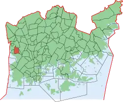 Position of Munkkivuori within Helsinki