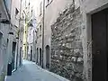 Sole remains of Carolingian walls in Tommaso Reggio street, close to the cathedral