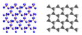 Phyllosilicate, mica group, muscovite (red: Si, blue: O)