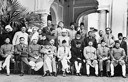 The leaders of the Muslim League, 1940. Jinnah is seated at centre.