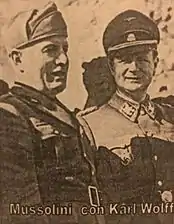 Mussolini with Karl Wolff