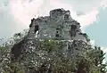 Temple on the top of pyramid in Muyil