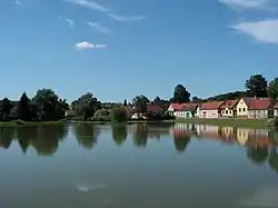 Návesní Pond in the centre of Zvěstov