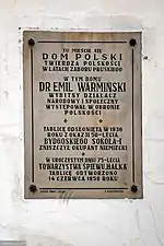 Emil Warminski plaque