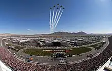 Fighter jets flying over the Speedway