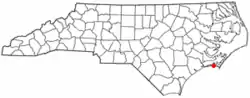 Location of Atlantic Beach, North Carolina