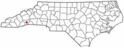 Location of Barker Heights, North Carolina