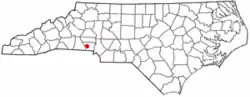 Location of Bessemer City, North Carolina