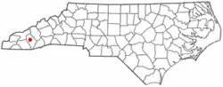 Location of Webster, North Carolina