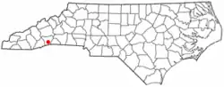 Location of Flat Rock, North Carolina