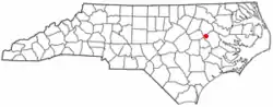 Location of Fountain, North Carolina