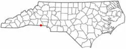 Location of Grover, North Carolina