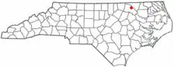 Location of Halifax, North Carolina