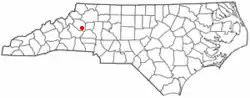 Location of Hudson, North Carolina