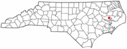 Location of Pantego, North Carolina