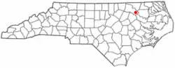 Location of Scotland Neck, North Carolina