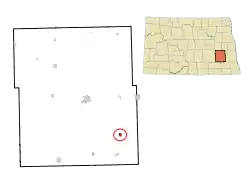 Location of Fingal, North Dakota