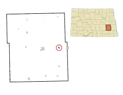 Location of Oriska, North Dakota