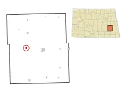 Location of Sanborn, North Dakota