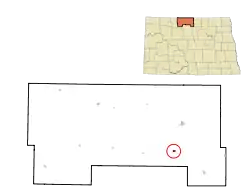 Location of Gardena, North Dakota